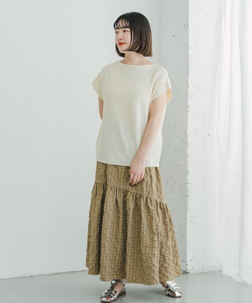 ITEMS URBANRESEARCH（アイテムズ アーバンリサーチ）の「サッカーチェックスカート（スカート・レディース・ブラック/カーキ・FREE）」の10枚目の写真