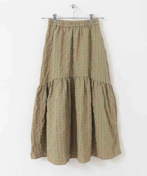 ITEMS URBANRESEARCH（アイテムズ アーバンリサーチ）の「サッカーチェックスカート（スカート・レディース・ブラック/カーキ・FREE）」の7枚目の写真