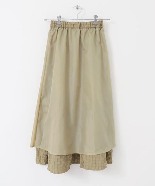 ITEMS URBANRESEARCH（アイテムズ アーバンリサーチ）の「サッカーチェックスカート（スカート・レディース・ブラック/カーキ・FREE）」の5枚目の写真