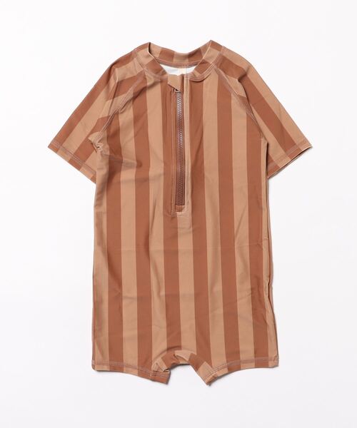 【セール】★Quincy Mae★BOYS ZIP RASHGUARD | RETRO STRIPE（その他ベビー用品）｜Quincy Mae（クインシーメイ） 5,248円