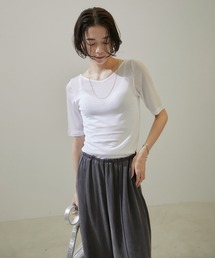 SALON adam et rope'（サロン アダム エ ロペ）の「nu=layerジェントルVネックシアーTシャツ（Tシャツ/カットソー）」