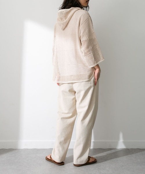 ARMY TWILL（アーミーツイル）の「ARMY TWILL　Cotton Mesh Hoodie（パーカー・メンズ・ホワイト系その他/ライトカーキ・MEDIUM/LARGE）」の8枚目の写真