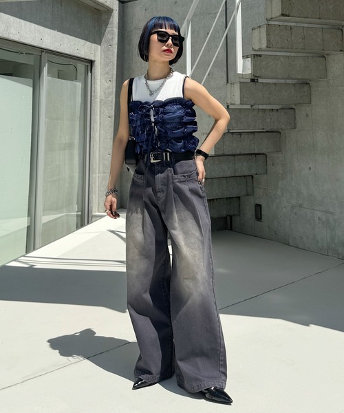 PAGEBOY タックデニムパンツ PAGEBOY｜【WEB限定サイズあり】タックデニムパンツ | Rakuten