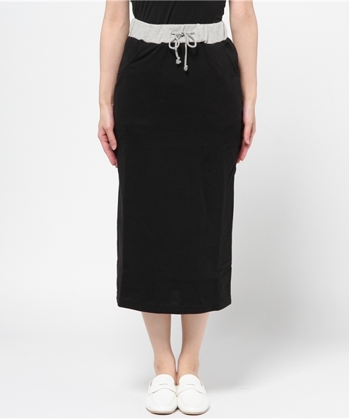 WEGO（ウィゴー）の「WEGO/スウェットロングタイトスカート（スカート・レディース・カーキ/ブラック・FREE）」の10枚目の写真