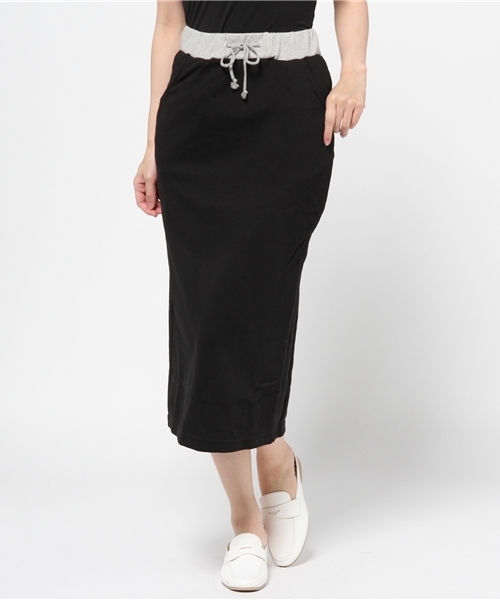 WEGO（ウィゴー）の「WEGO/スウェットロングタイトスカート（スカート・レディース・カーキ/ブラック・FREE）」の11枚目の写真