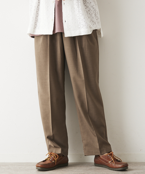 JOURNAL STANDARD relume（ジャーナルスタンダード　レリューム）の「SPORTCLAD / スポーツクラッド 別注 ツータック イージースラックス（スラックス・メンズ・ブラック/サックスブルー/ブラウン・SMALL/MEDIUM/LARGE）」の2枚目の写真