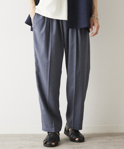 JOURNAL STANDARD relume（ジャーナルスタンダード　レリューム）の「SPORTCLAD / スポーツクラッド 別注 ツータック イージースラックス（スラックス・メンズ・ブラック/サックスブルー/ブラウン・SMALL/MEDIUM/LARGE）」の3枚目の写真