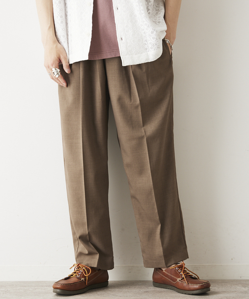 JOURNAL STANDARD relume（ジャーナルスタンダード　レリューム）の「SPORTCLAD / スポーツクラッド 別注 ツータック イージースラックス（スラックス・メンズ・ブラック/サックスブルー/ブラウン・SMALL/MEDIUM/LARGE）」の17枚目の写真