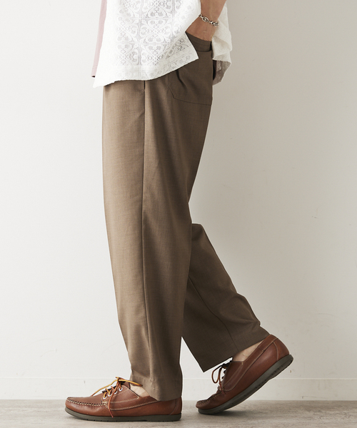 JOURNAL STANDARD relume（ジャーナルスタンダード　レリューム）の「SPORTCLAD / スポーツクラッド 別注 ツータック イージースラックス（スラックス・メンズ・ブラック/サックスブルー/ブラウン・SMALL/MEDIUM/LARGE）」の15枚目の写真