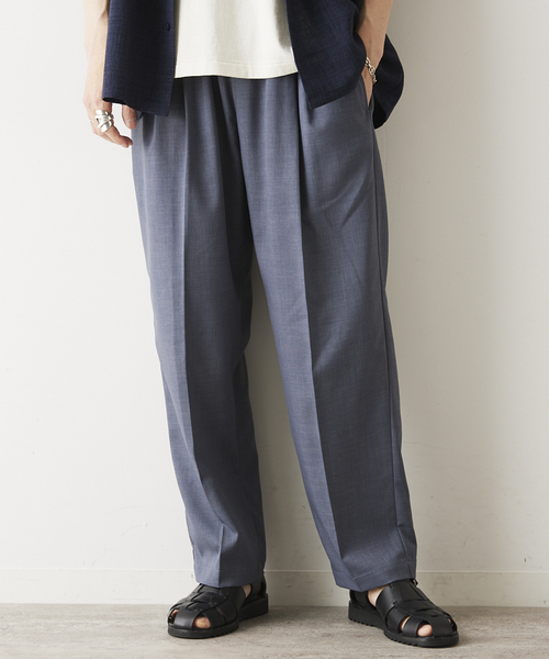 JOURNAL STANDARD relume（ジャーナルスタンダード　レリューム）の「SPORTCLAD / スポーツクラッド 別注 ツータック イージースラックス（スラックス・メンズ・ブラック/サックスブルー/ブラウン・SMALL/MEDIUM/LARGE）」の8枚目の写真