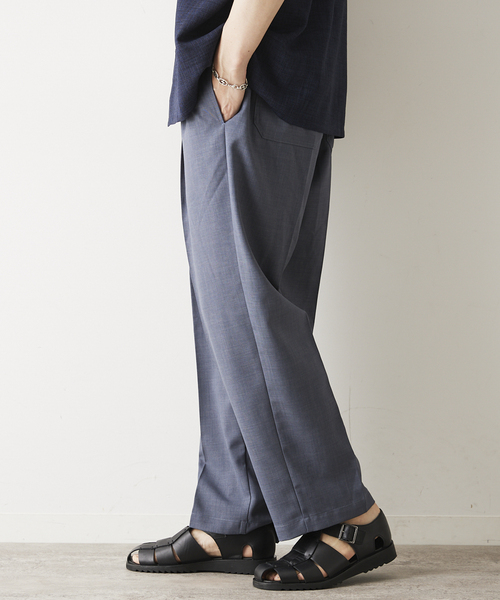 JOURNAL STANDARD relume（ジャーナルスタンダード　レリューム）の「SPORTCLAD / スポーツクラッド 別注 ツータック イージースラックス（スラックス・メンズ・ブラック/サックスブルー/ブラウン・SMALL/MEDIUM/LARGE）」の6枚目の写真