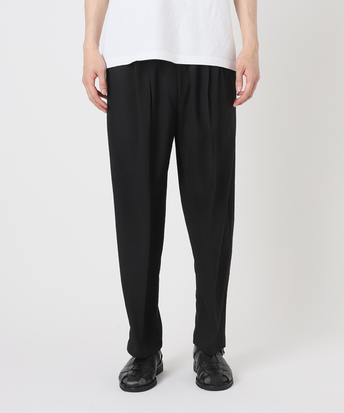 JOURNAL STANDARD relume（ジャーナルスタンダード　レリューム）の「SPORTCLAD / スポーツクラッド 別注 ツータック イージースラックス（スラックス・メンズ・ブラック/サックスブルー/ブラウン・SMALL/MEDIUM/LARGE）」の4枚目の写真