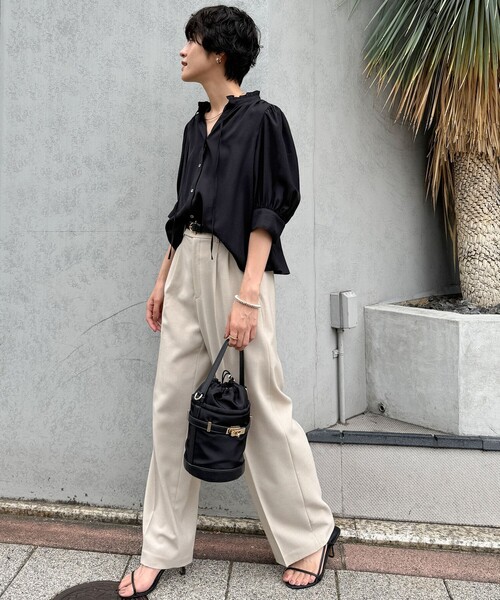 NOLLEY’S（ノーリーズ）の「5分袖フリルブラウス（シャツ/ブラウス・レディース・ホワイト/ブラック/ピンク/ブルー・38）」の13枚目の写真