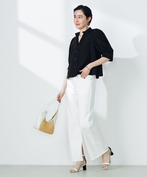 NOLLEY’S（ノーリーズ）の「5分袖フリルブラウス（シャツ/ブラウス・レディース・ホワイト/ブラック/ピンク/ブルー・38）」の16枚目の写真