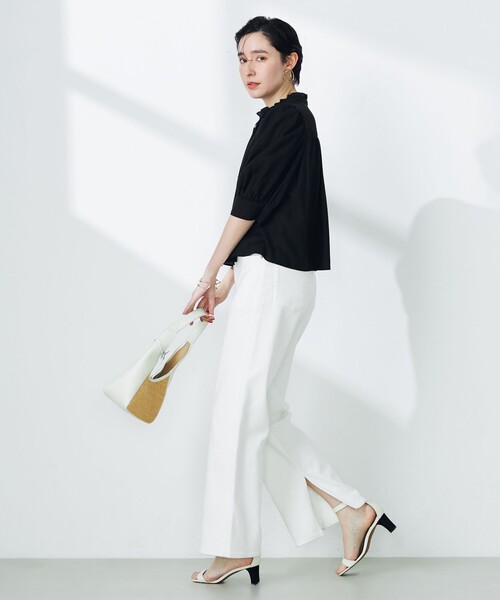 NOLLEY’S（ノーリーズ）の「5分袖フリルブラウス（シャツ/ブラウス・レディース・ホワイト/ブラック/ピンク/ブルー・38）」の17枚目の写真