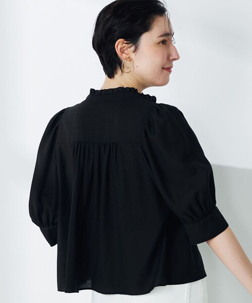 NOLLEY’S（ノーリーズ）の「5分袖フリルブラウス（シャツ/ブラウス・レディース・ホワイト/ブラック/ピンク/ブルー・38）」の20枚目の写真