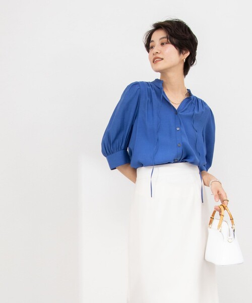 NOLLEY’S（ノーリーズ）の「5分袖フリルブラウス（シャツ/ブラウス・レディース・ホワイト/ブラック/ピンク/ブルー・38）」の22枚目の写真