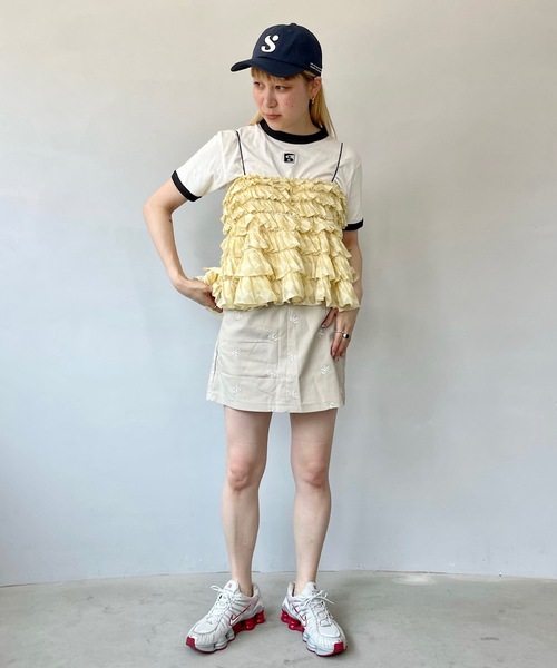 SANSeLF(サンセルフ)の「Se 2wayティアードフリルビスチェ【SANSeLF】sanwt24s002(ベスト・レディース・ライトイエロー/ブラック/パープル・FREE)」の5枚目の写真