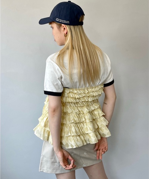 SANSeLF(サンセルフ)の「Se 2wayティアードフリルビスチェ【SANSeLF】sanwt24s002(ベスト・レディース・ライトイエロー/ブラック/パープル・FREE)」の8枚目の写真