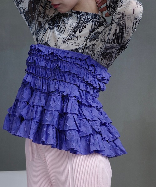 SANSeLF(サンセルフ)の「Se 2wayティアードフリルビスチェ【SANSeLF】sanwt24s002(ベスト・レディース・ライトイエロー/ブラック/パープル・FREE)」の21枚目の写真