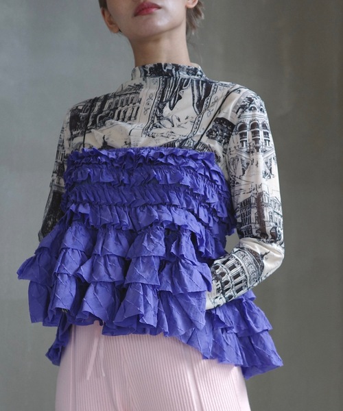 SANSeLF(サンセルフ)の「Se 2wayティアードフリルビスチェ【SANSeLF】sanwt24s002(ベスト・レディース・ライトイエロー/ブラック/パープル・FREE)」の22枚目の写真