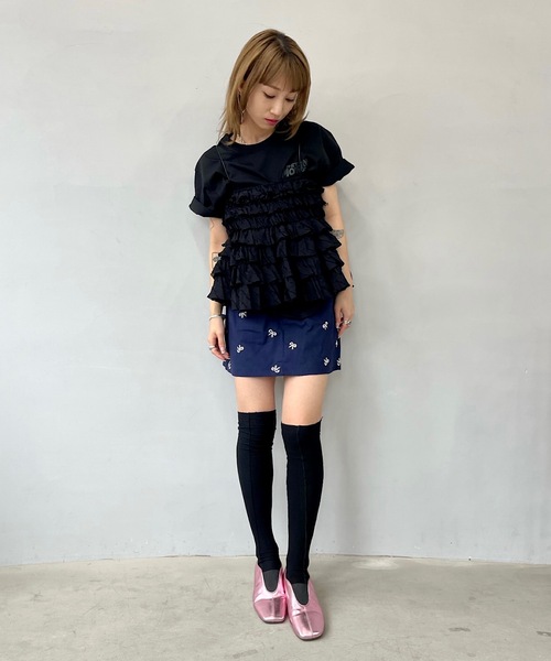 SANSeLF(サンセルフ)の「Se 2wayティアードフリルビスチェ【SANSeLF】sanwt24s002(ベスト・レディース・ライトイエロー/ブラック/パープル・FREE)」の16枚目の写真