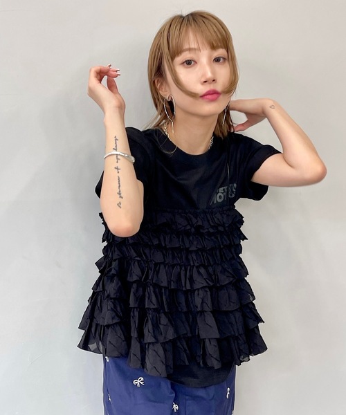 SANSeLF(サンセルフ)の「Se 2wayティアードフリルビスチェ【SANSeLF】sanwt24s002(ベスト・レディース・ライトイエロー/ブラック/パープル・FREE)」の17枚目の写真