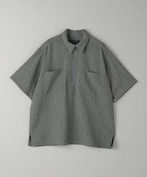 UNIVERSAL OVERALL | 【別注】 ＜UNIVERSAL OVERALL＞ ハーフジップショートスリーブ プルオーバー(シャツ/ブラウス)