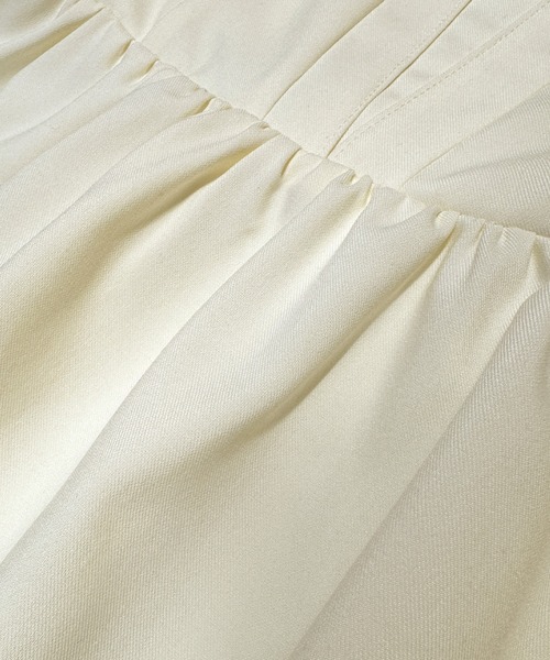 JUNOAH（ジュノア）の「チュールリボンキャミフレアビスチェ[高身長サイズMT/低身長サイズXXS,XS,S有り]（キャミソール・レディース・ライトグレー/クリーム/ブラック/ピンク/ブラック×ホワイト・X-LARGE/LARGE/MEDIUM/SMALL/MT/XX-SMALL/X-SMALL）」の18枚目の写真