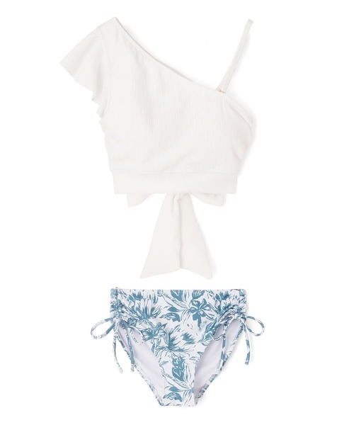 リブワンショルダーフリルブラビキニ【Beach Queen（ビーチクイーン）】