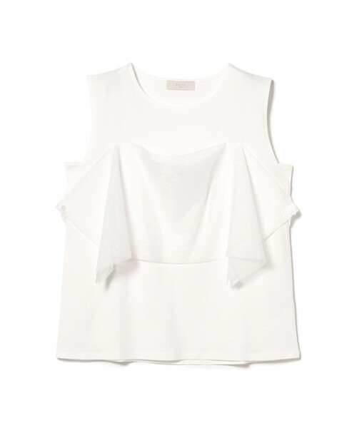 B:MING by BEAMS(ビーミングバイビームス)の「メッシュ ノースリーブ トップス(Tシャツ/カットソー・レディース・ネイビー/オフホワイト/サックスブルー/ブラック・MEDIUM/SMALL)」の1枚目の写真