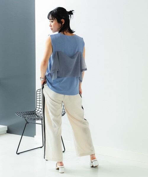 B:MING by BEAMS(ビーミングバイビームス)の「メッシュ ノースリーブ トップス(Tシャツ/カットソー・レディース・ネイビー/オフホワイト/サックスブルー/ブラック・MEDIUM/SMALL)」の18枚目の写真