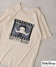 BETTY BOOP | BETTY BOOP（TM） プリント半袖Tシャツ 野球柄(Tシャツ/カットソー)