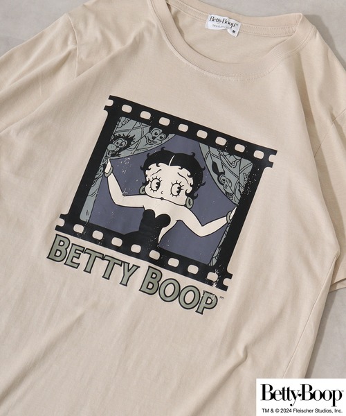 BETTY BOOP（ベティ・ブープ）の「BETTY BOOP（TM） プリント半袖Tシャツ 野球柄（Tシャツ/カットソー・メンズ・ブラック/ライトオレンジ系/アイボリー/チャコール/ホワイト/ライトカーキ・M/L/LL）」の14枚目の写真