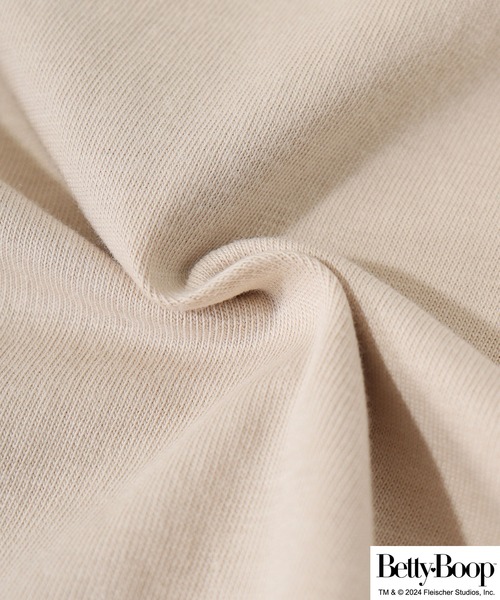 BETTY BOOP（ベティ・ブープ）の「BETTY BOOP（TM） プリント半袖Tシャツ 野球柄（Tシャツ/カットソー・メンズ・ブラック/ライトオレンジ系/アイボリー/チャコール/ホワイト/ライトカーキ・M/L/LL）」の18枚目の写真