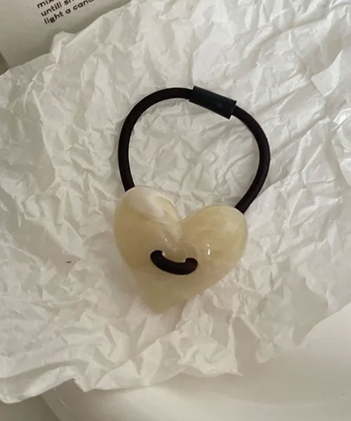 セール】【float】フラワー ハート モチーフ アクリル ヘアゴム