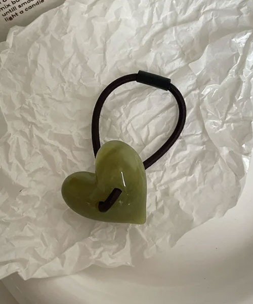 セール】【float】フラワー ハート モチーフ アクリル ヘアゴム