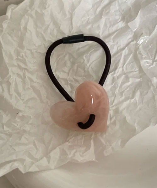 セール】【float】フラワー ハート モチーフ アクリル ヘアゴム