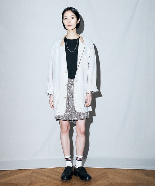 FACTOTUM(ファクトタム)の「【FACTOTUM】Paisley Printed Boxer Shorts(その他パンツ・メンズ・グレー・46)」の4枚目の写真