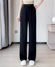 【Aimoha】ハイウエストストレートパンツ