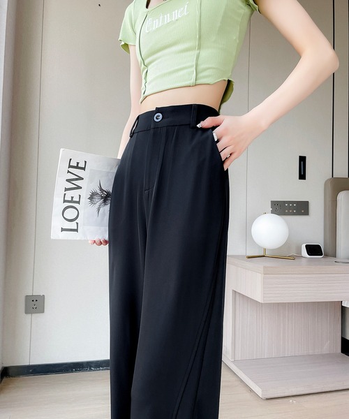 aimoha（アイモハ）の「【Aimoha】ハイウエストストレートパンツ（その他パンツ・レディース・ホワイト/ブラック・X-SMALL/SMALL/MEDIUM/LARGE/X-LARGE）」の12枚目の写真