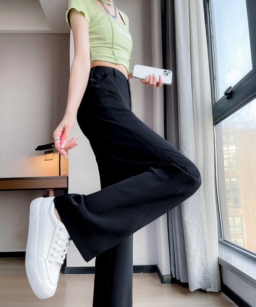 aimoha（アイモハ）の「【Aimoha】ハイウエストストレートパンツ（その他パンツ・レディース・ホワイト/ブラック・X-SMALL/SMALL/MEDIUM/LARGE/X-LARGE）」の18枚目の写真