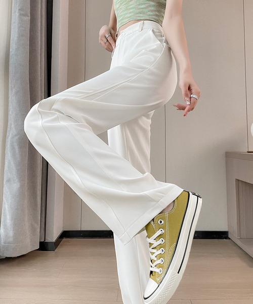 aimoha（アイモハ）の「【Aimoha】ハイウエストストレートパンツ（その他パンツ・レディース・ホワイト/ブラック・X-SMALL/SMALL/MEDIUM/LARGE/X-LARGE）」の11枚目の写真