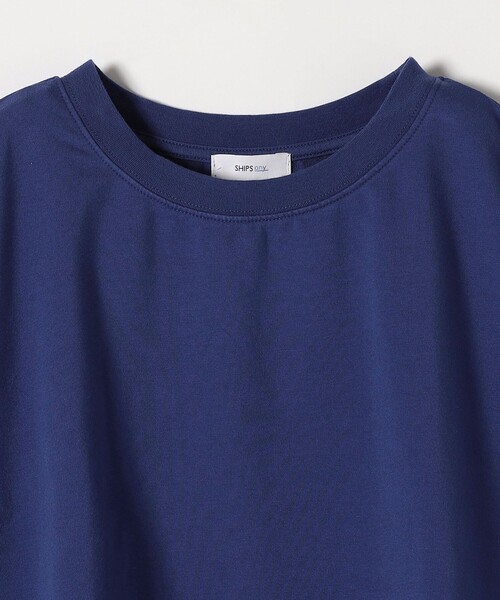 SHIPS any:〈洗濯機可能〉インレイ ハーフスリーブ ショートTEE