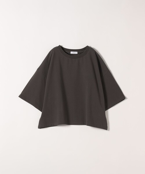 SHIPS any(シップス エニィ)の「【WEB限定】SHIPS any:〈洗濯機可能〉インレイ ハーフスリーブ ショートTEE(Tシャツ/カットソー・レディース・ホワイト/ブルー/ブラック/レンガ/チャコールグレー/グリーン・ONE SIZE)」の13枚目の写真