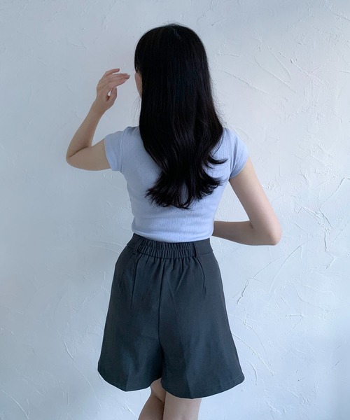 Teem Store(チームストア)の「フラワーヘンリー レース ショート Tシャツ(Tシャツ/カットソー・レディース・ピンク系その他/ブルー/ホワイト系その他2/パープル/ホワイト/ピンク/ホワイト系その他・F)」の19枚目の写真