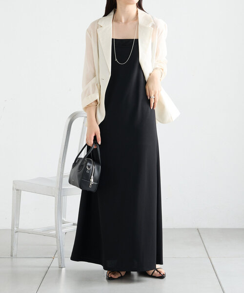 mystic（ミスティック）の「【サイズ展開あり】レイヤードキャミワンピース（ワンピース・レディース・レッド/オフホワイト/ブラック・1/2）」の2枚目の写真