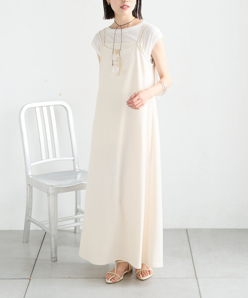 mystic（ミスティック）の「【サイズ展開あり】レイヤードキャミワンピース（ワンピース・レディース・レッド/オフホワイト/ブラック・1/2）」の7枚目の写真