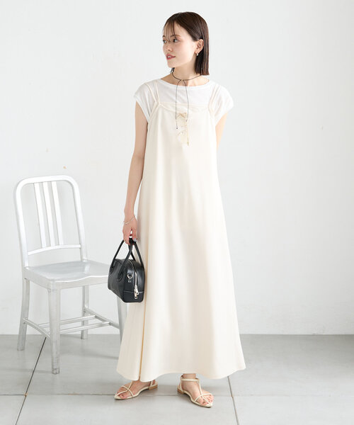 mystic（ミスティック）の「【サイズ展開あり】レイヤードキャミワンピース（ワンピース・レディース・レッド/オフホワイト/ブラック・1/2）」の9枚目の写真