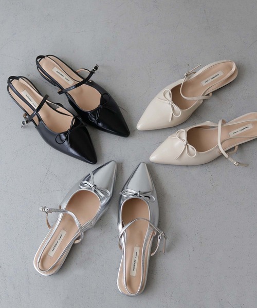 CLEIO(クレイオ)の「【CLEIO】リボンポインテッドパンプス(パンプス・レディース・シルバー/アイボリー/ブラック・23/24/22.5/24.5/23.5)」の20枚目の写真